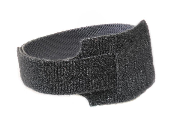8 Inch Black Hook and Loop Tie Wrap - 10 Pack | Computer
