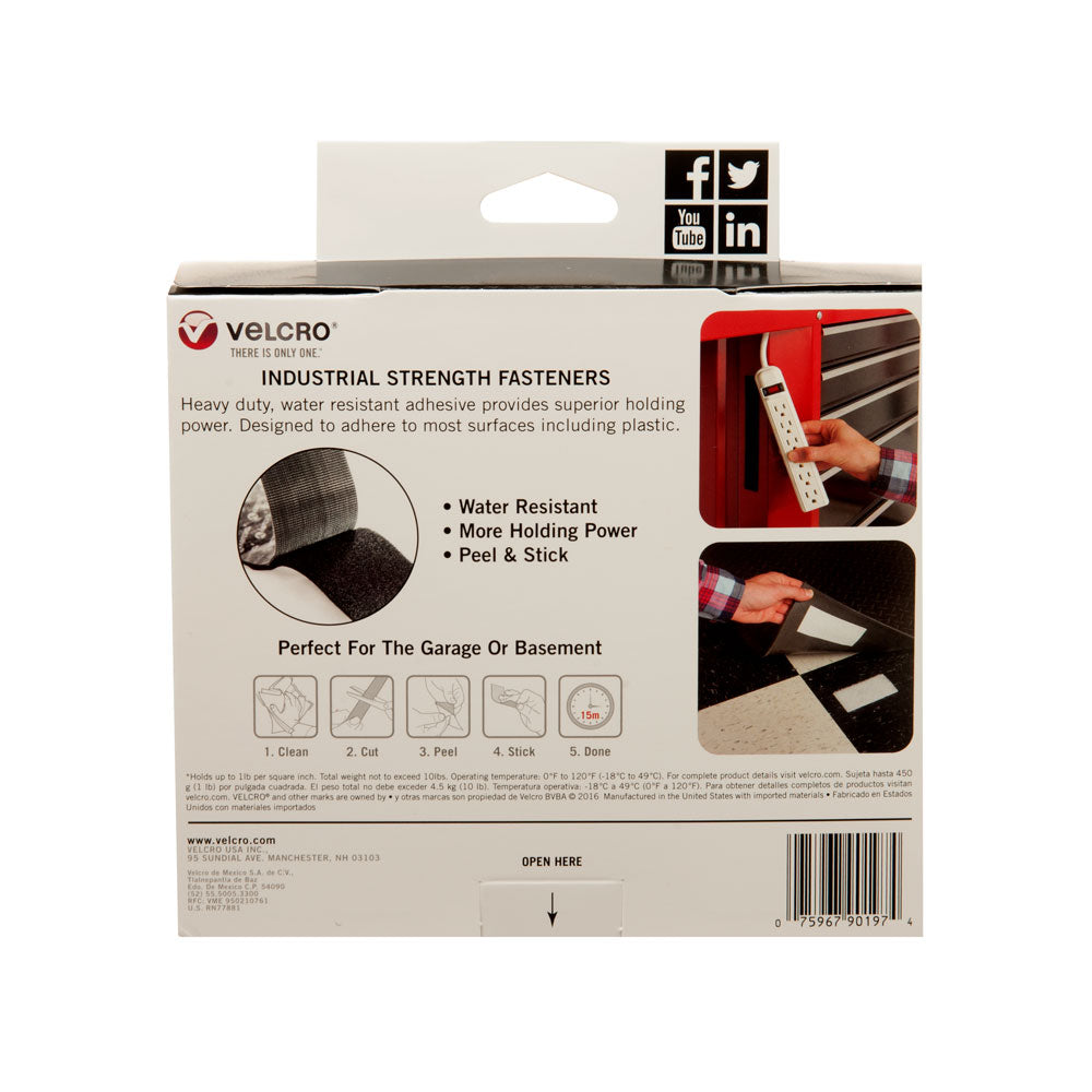 VELCRO Brand Stick On Hook & Loop Tape White