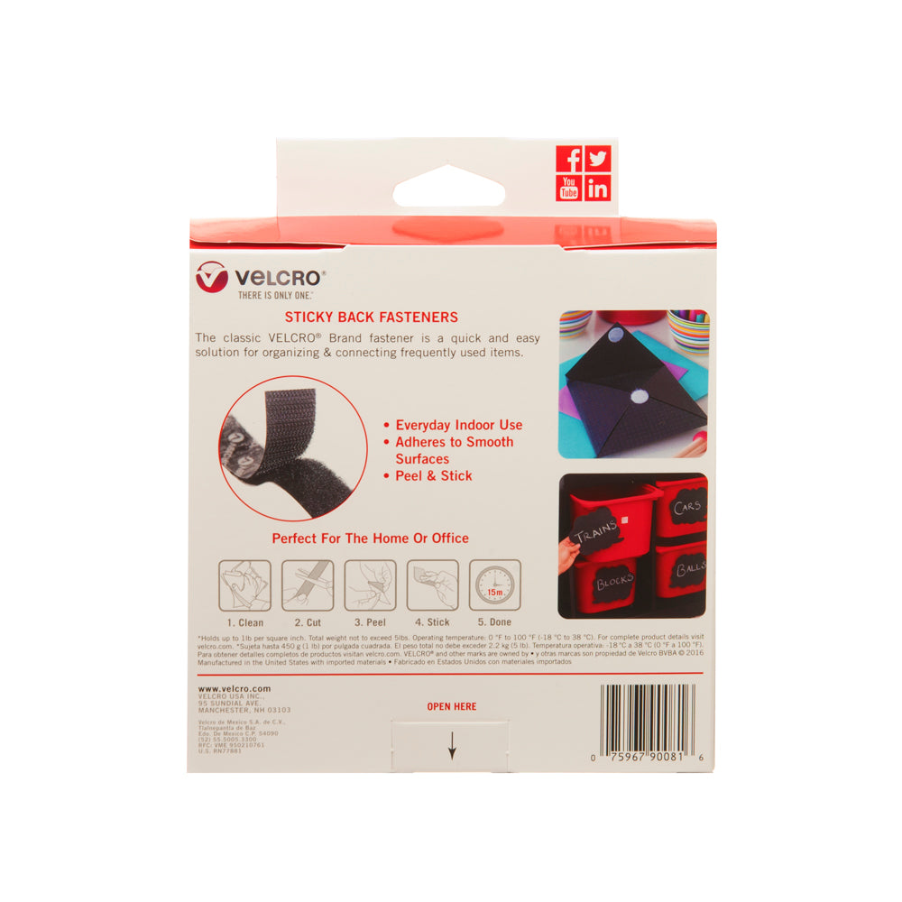 VELCRO® Brand Sticky Back Hook and Loop Fastener White - TheStrapStore.com